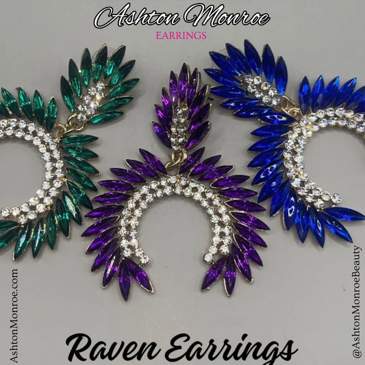 Raven Earrings - Multiple Colors