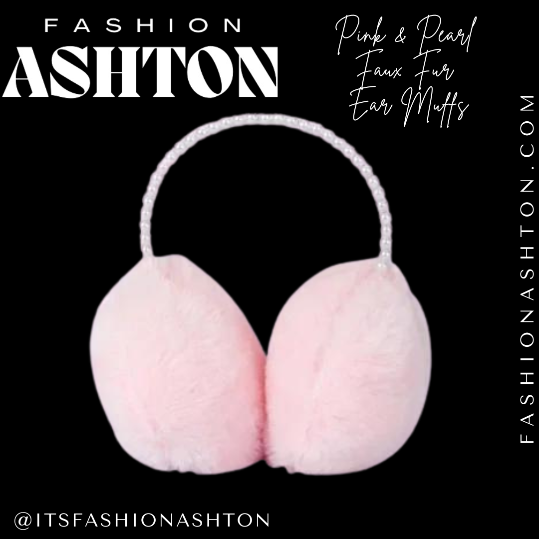 PINK & PEARL FAUX FUR EAR MUFFS